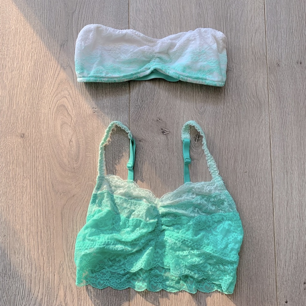 Victoria’s Secret Pink Lace Bandeau and Bralette Set of 2!